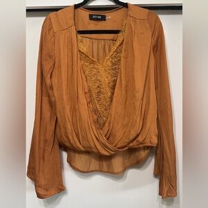 Elegant mustard/ rust orange Women's Top